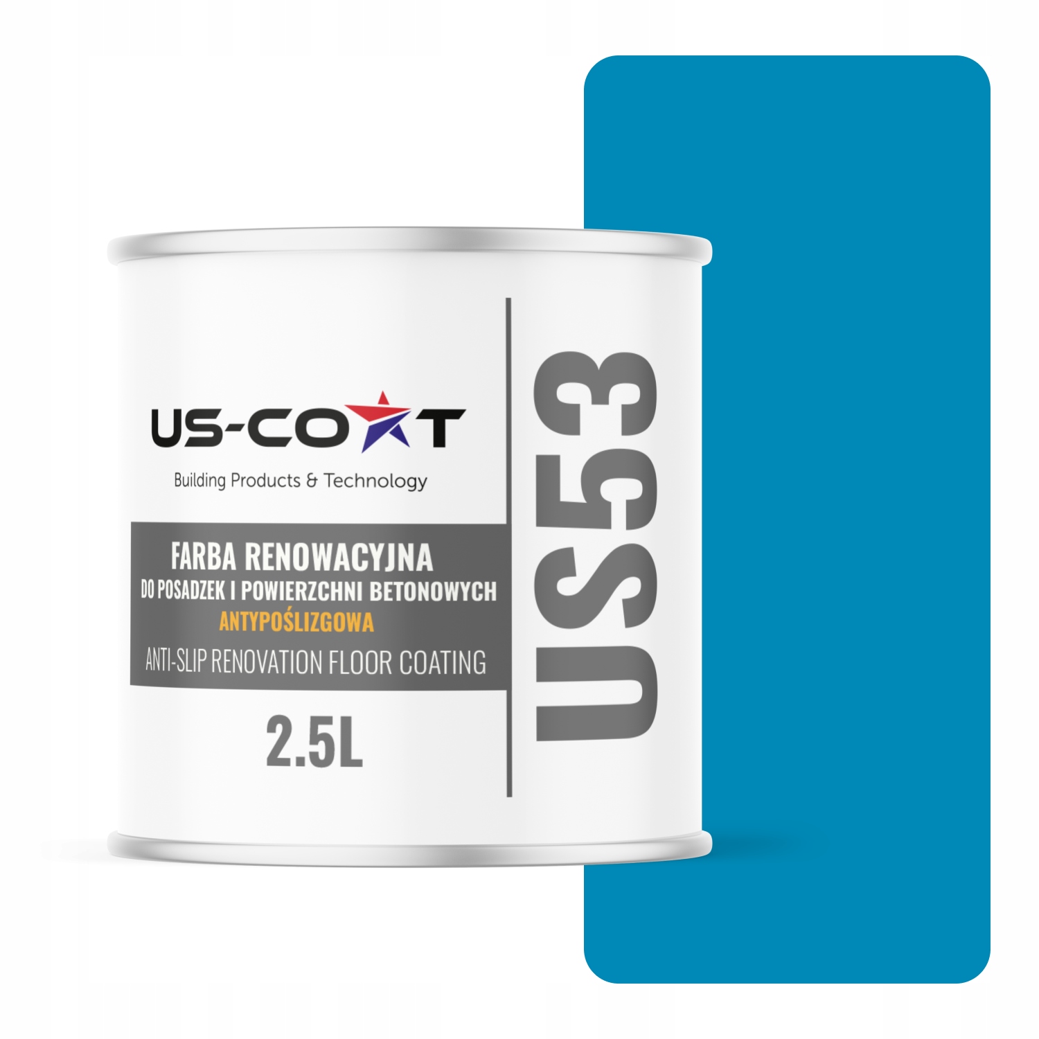 Renovačná Farba Na Podlahy Protišmyková Modrá Svetloružová 5012 2,5 L