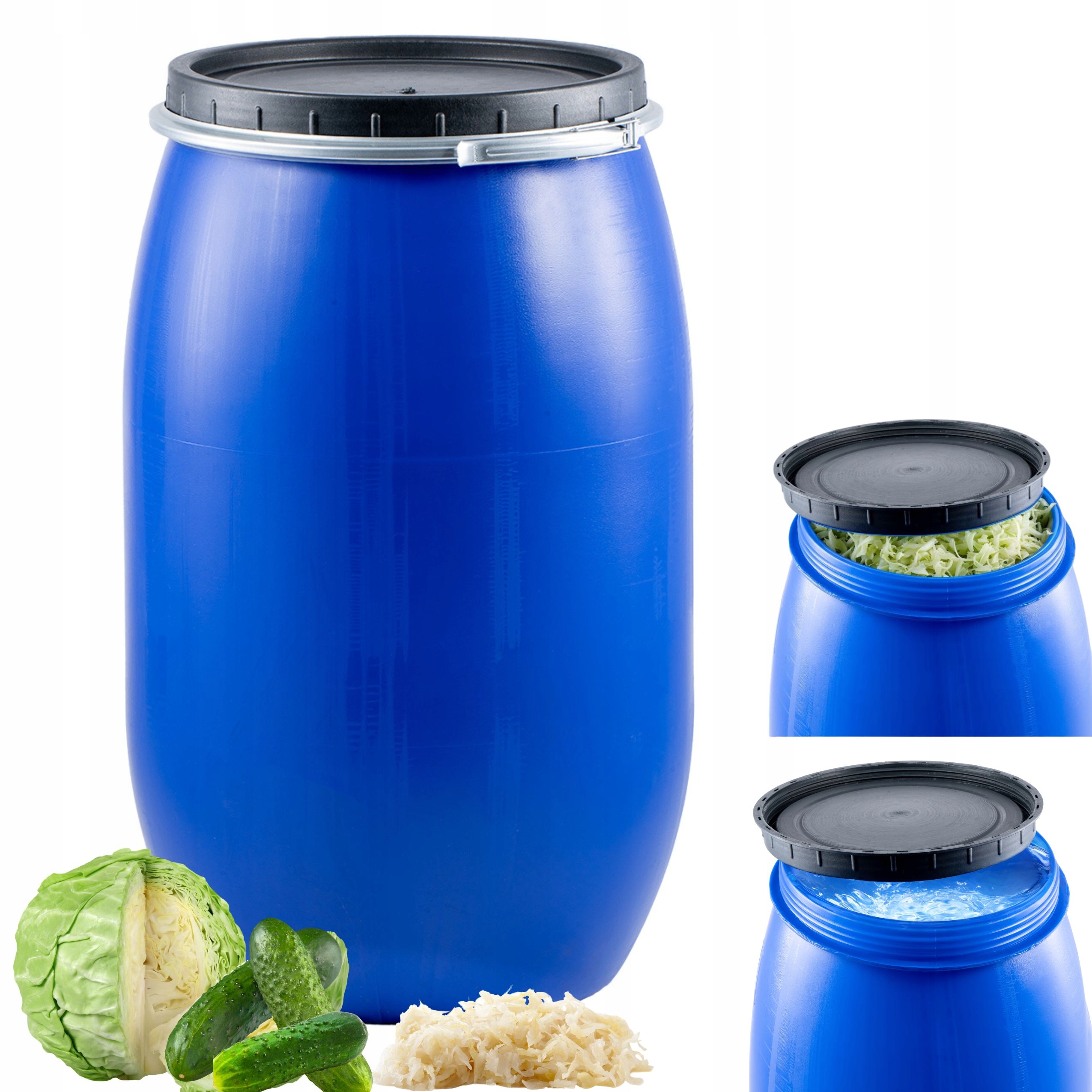 BECZKA Z OBEJMĄ ZBIORNIK NA DESZCZÓWKĘ WODĘ 120L