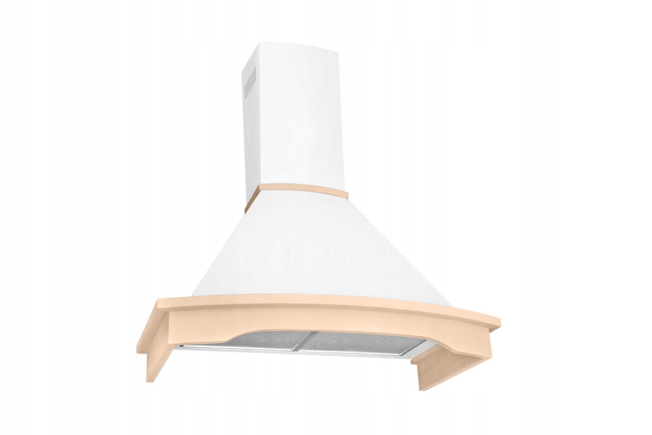 Okap kuchenny kominowy Toflesz Rustical Rodeo 90 cm 500m3/h biały mat