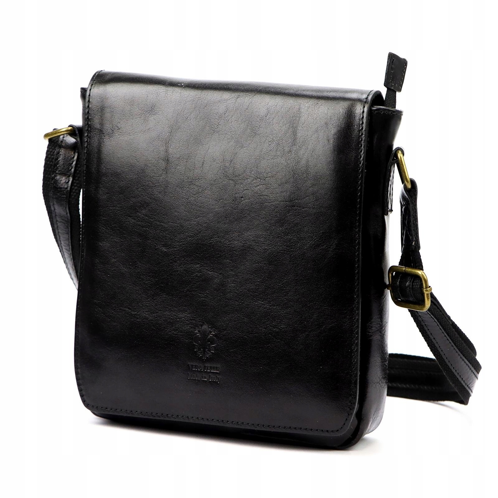 Pánská kožená taška přes rameno černá Florence 69