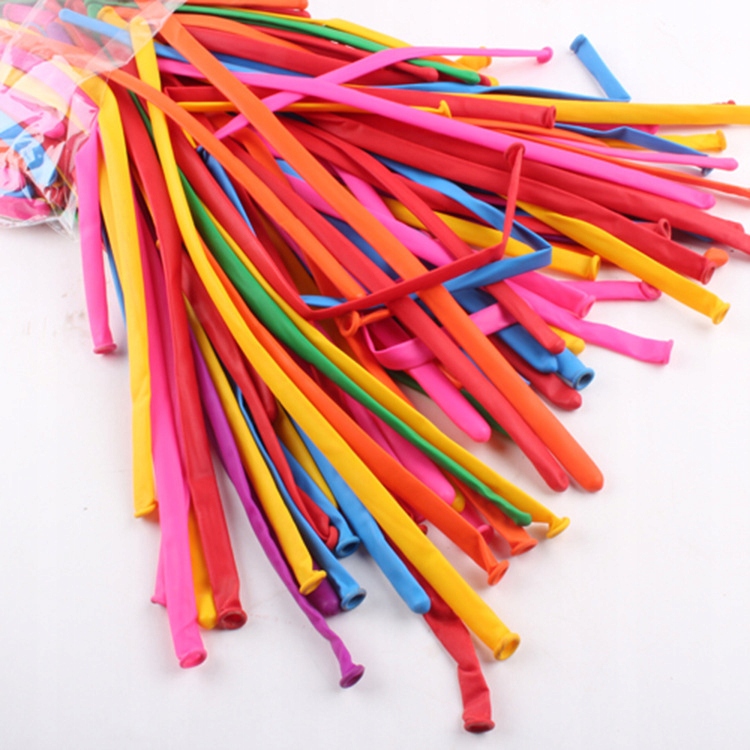 BALONY DO MODELOWANIA SKRECANIA - 100 SZT + POMPKA Materiał lateks