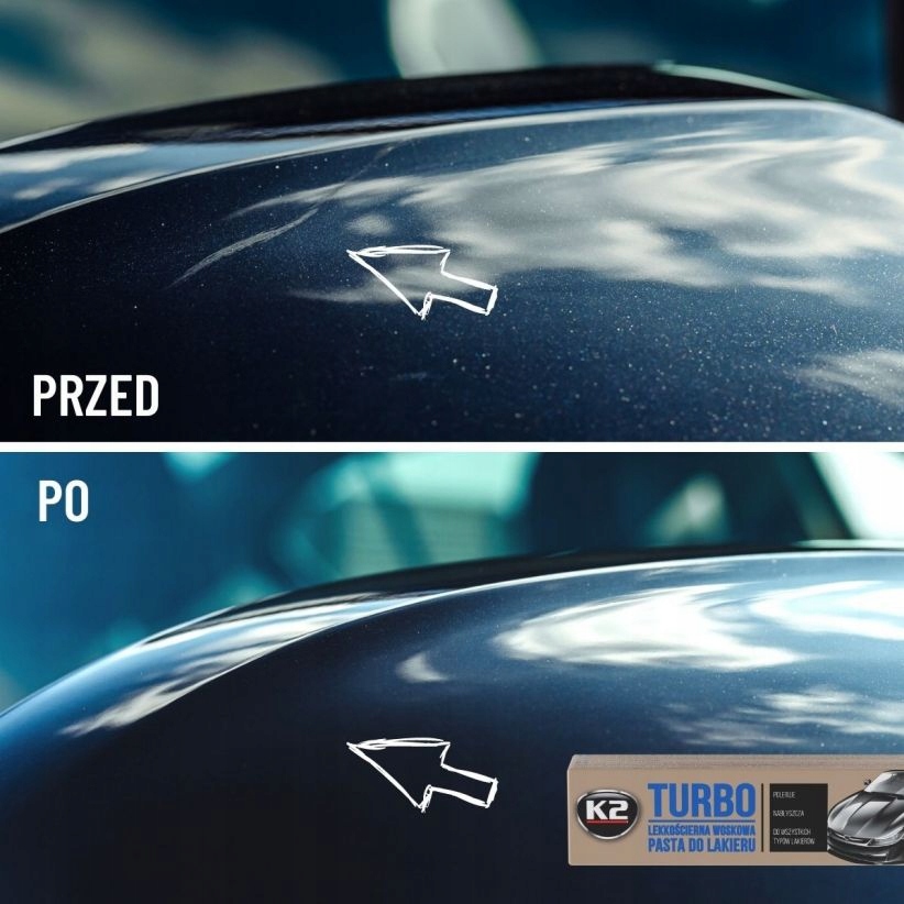K2 TURBO lekkościerna pasta woskowa do lakieru Numer katalogowy producenta K001