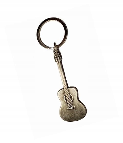 Metalowy brelok - gitara akustyczna / klasyczna PL