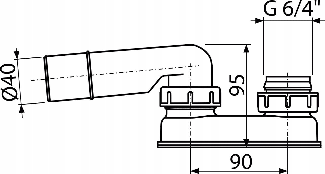 Syfon A53-DN40 Marka Alcaplast