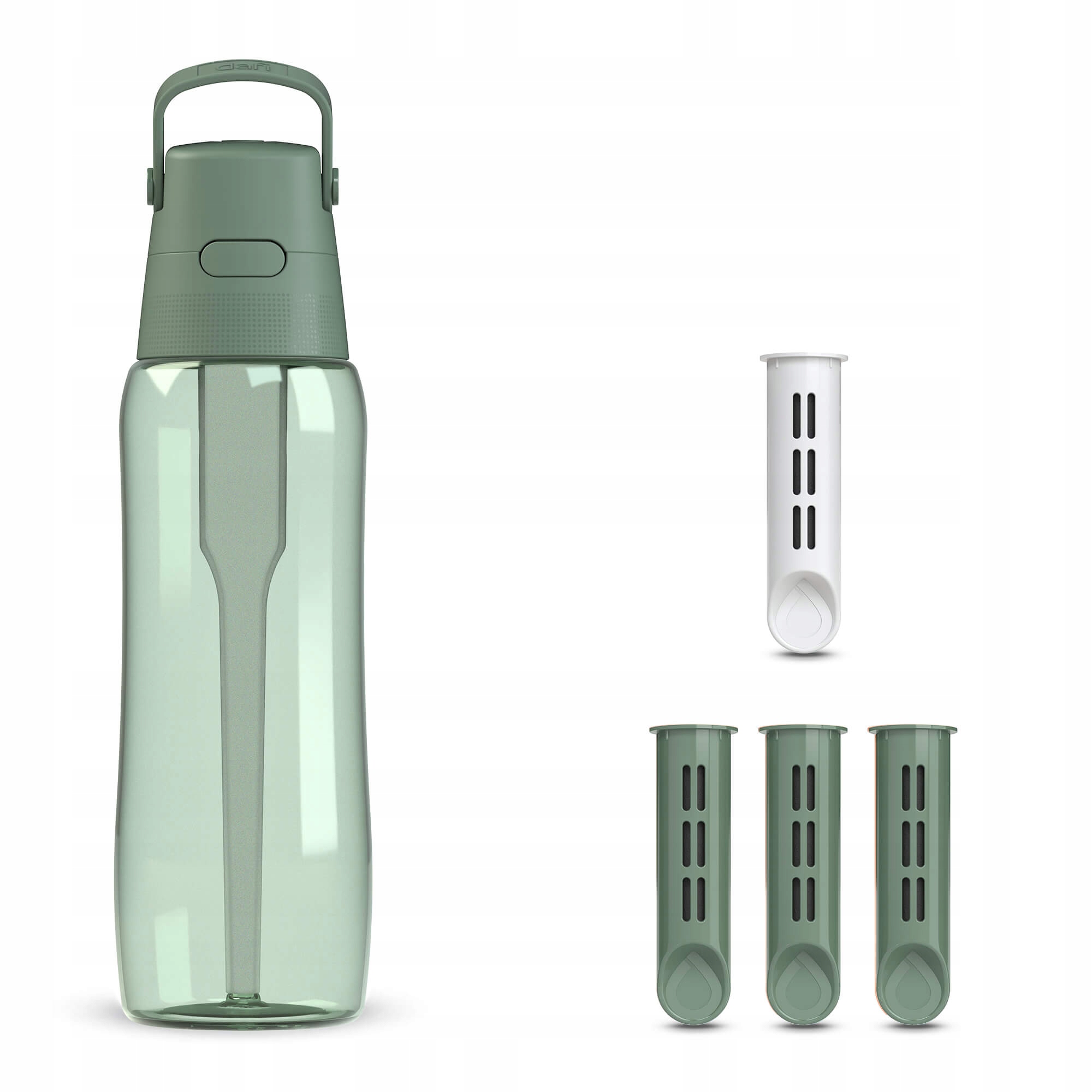 Butelka na Wodę Filtrująca Dafi Solid 0,7 l Szałwiowa Barwiona z 4 Wkładami