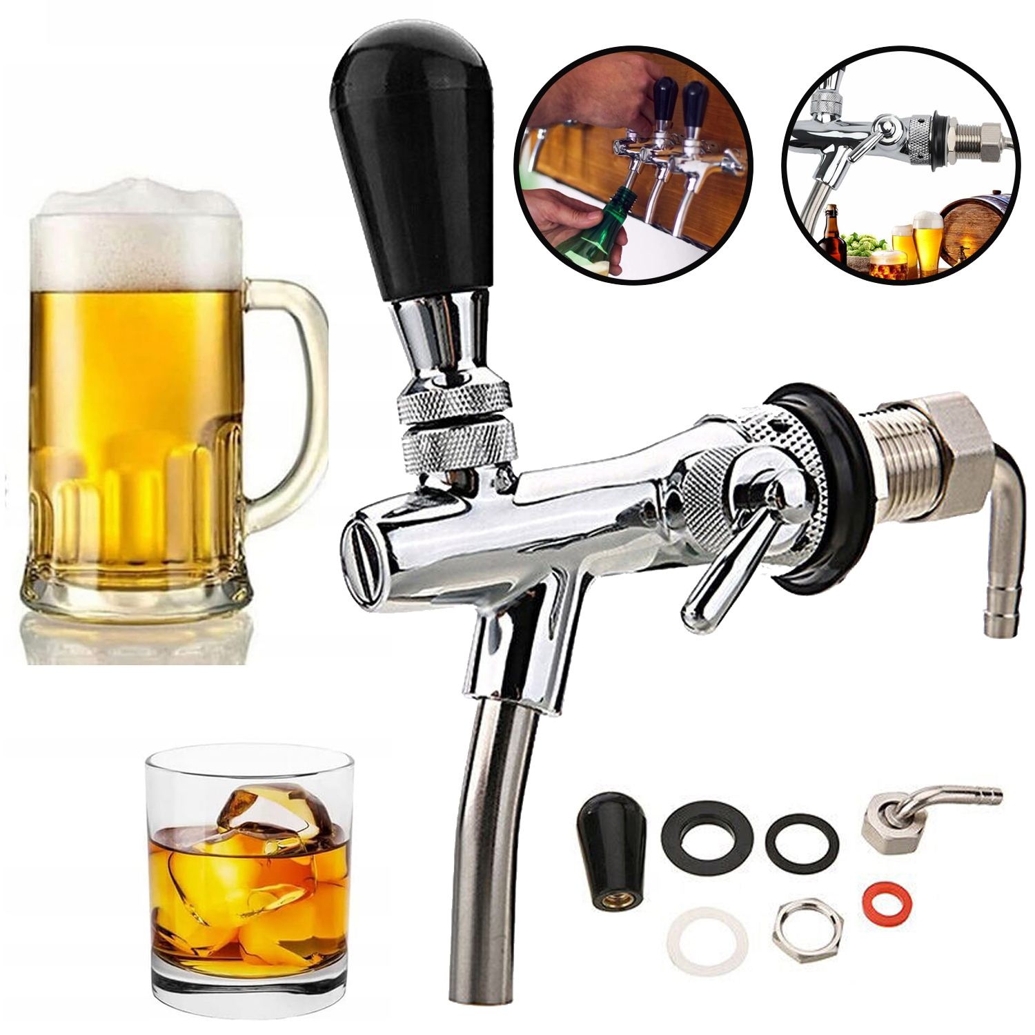 G5/8 Regulovatelný Kohoutek Na Pivo Nastavitelný Kohoutek Na Pivo Kohoutek Na Pivo