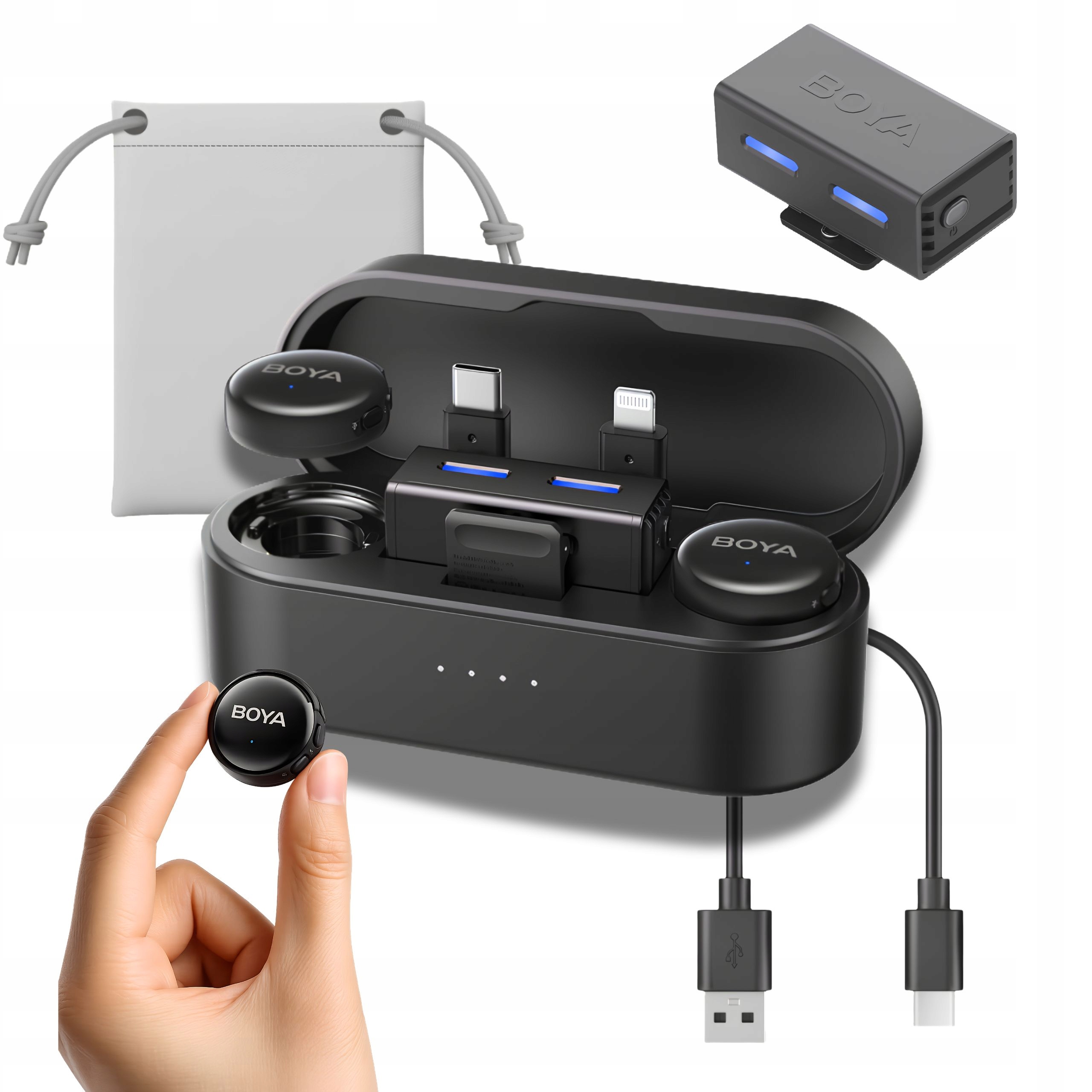 Mikrofony Boya Boyalink 3-02 bezdrátové 2.4GHz Usb-c černé