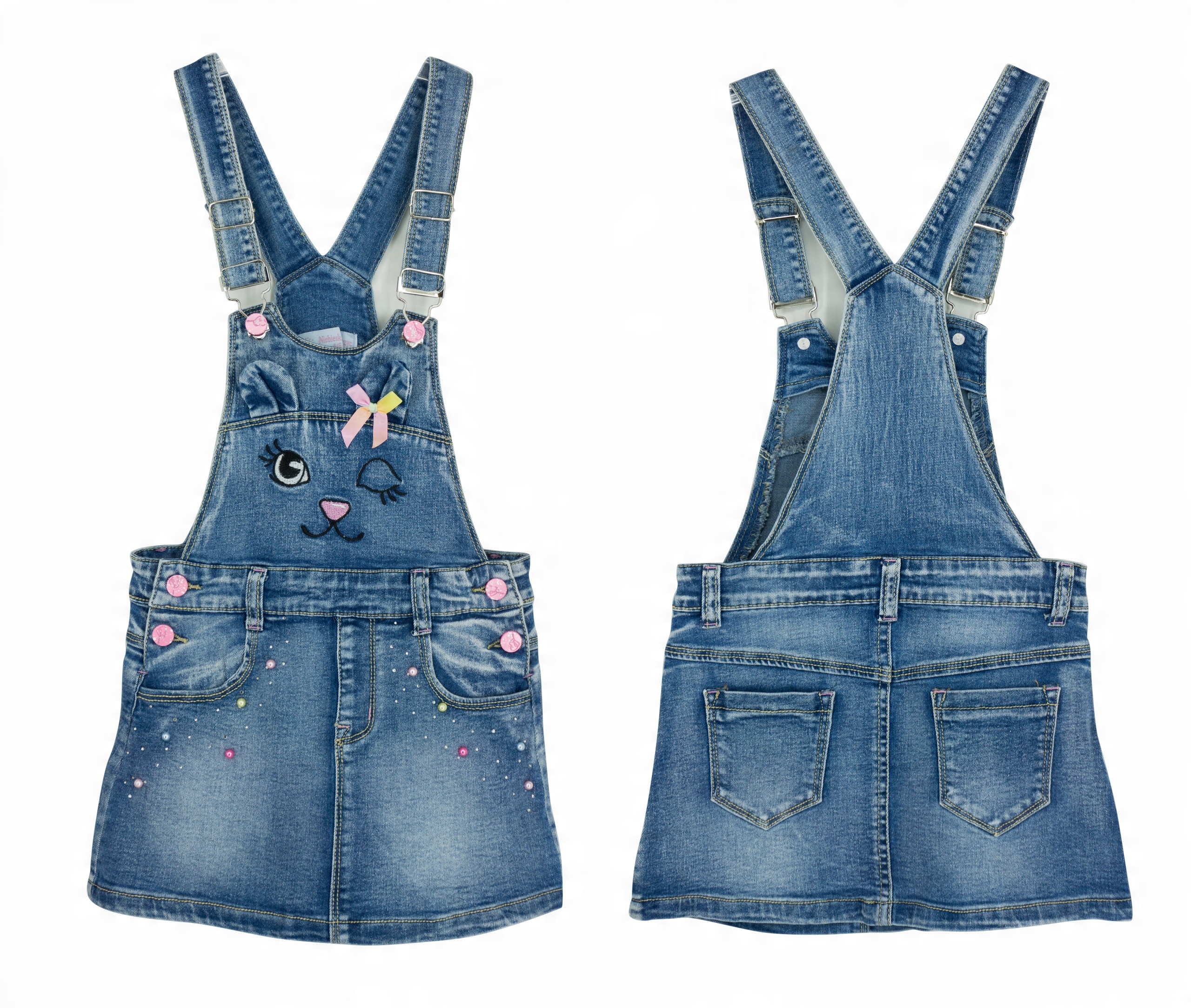 

0409 Sukienka spódniczka ogrodniczka jeans 116/122