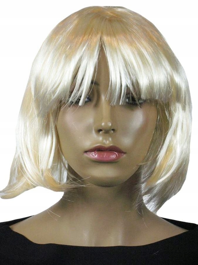 

Peruka Jasny Blond Włosy Półdługie Proste