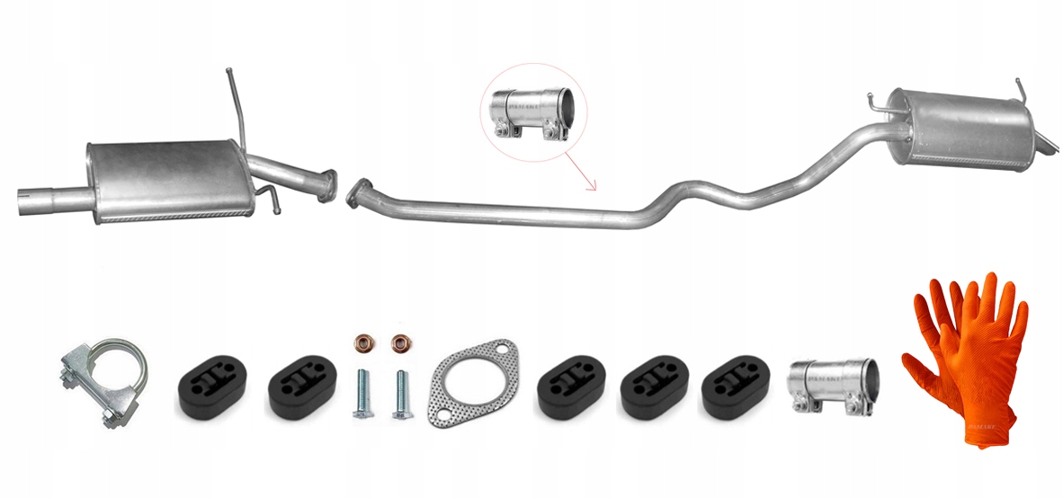 HYUNDAI SANTA ФЕ 2crdi 2.0 2.4 (2001-2006) ГЛУШИТЕЛЬ ЦЕНТРАЛЬНЫЙ КОНЕЧНЫЙ