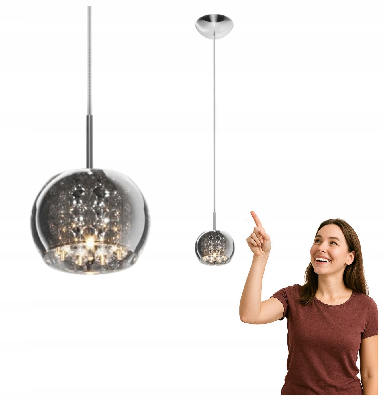 Závesná lampa Crystal P0076-01A-F4FZ Zuma Line