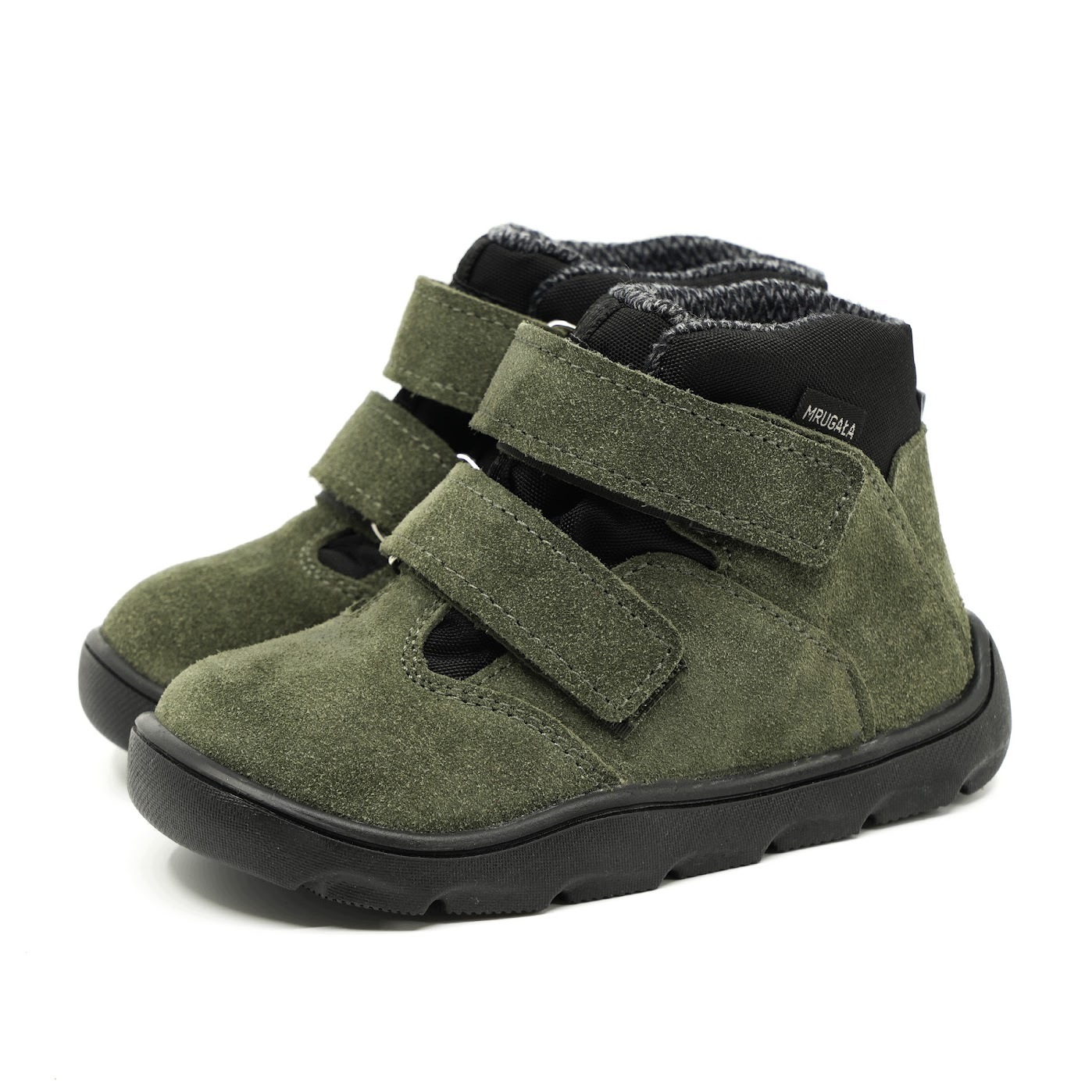 Mrugała trzewiki przejściowe barefoot Madi oliwka 6123/6-26 24