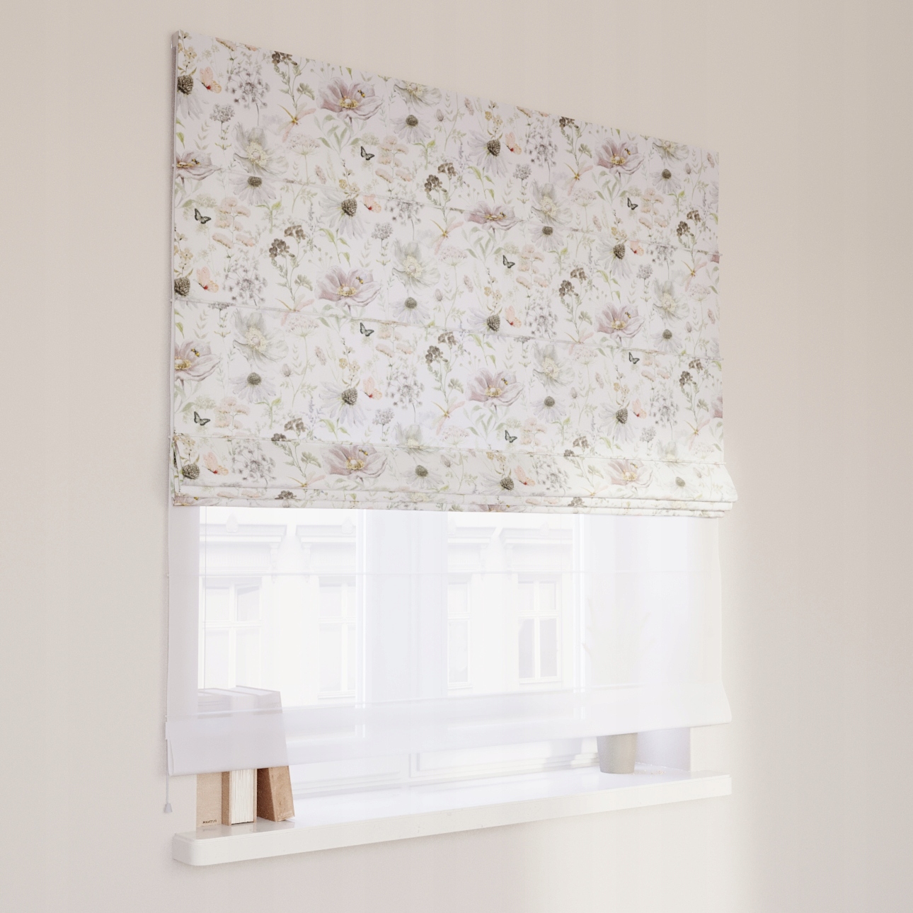 Hotová rímska roleta Duo 80x160 cm biela