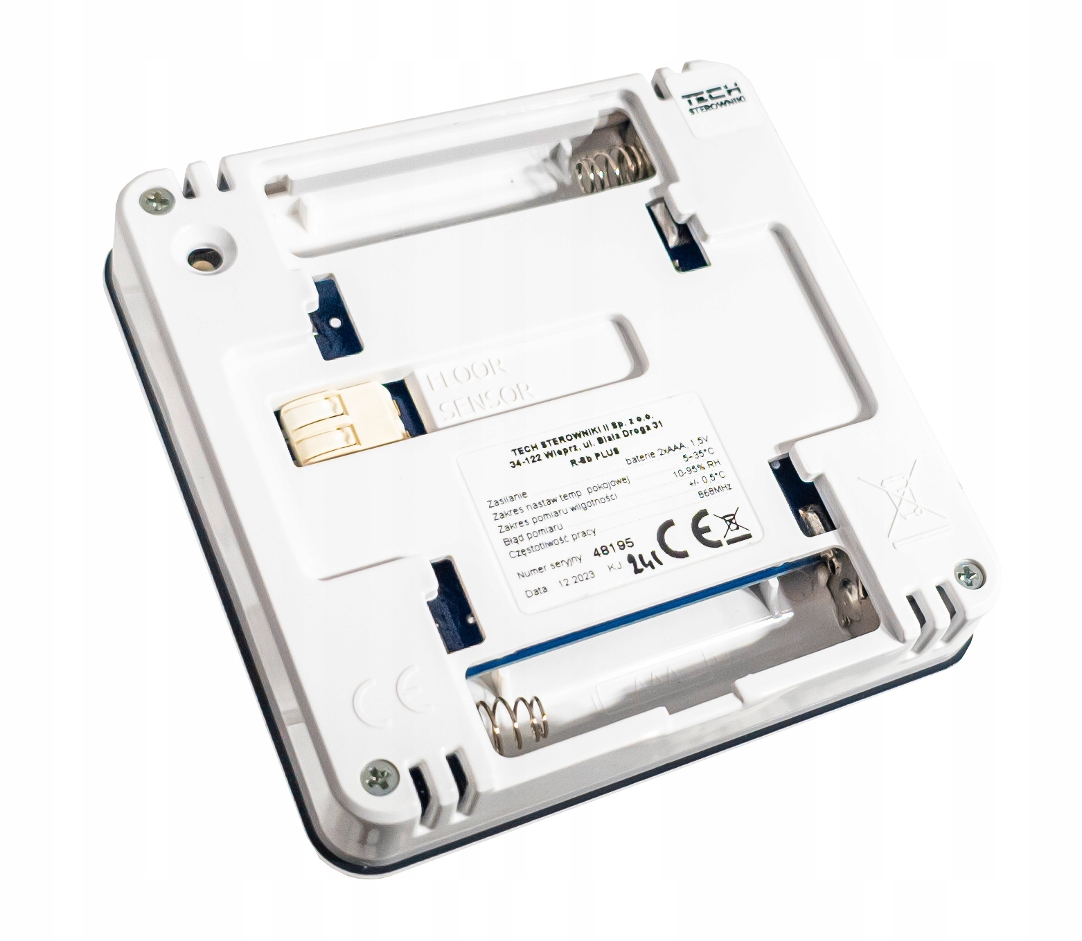 STEROWNIK REGULATOR TERMOSTAT POKOJOWY BEZPRZEWODOWY TECH R-8B PLUS Waga produktu z opakowaniem jednostkowym 0.15 kg