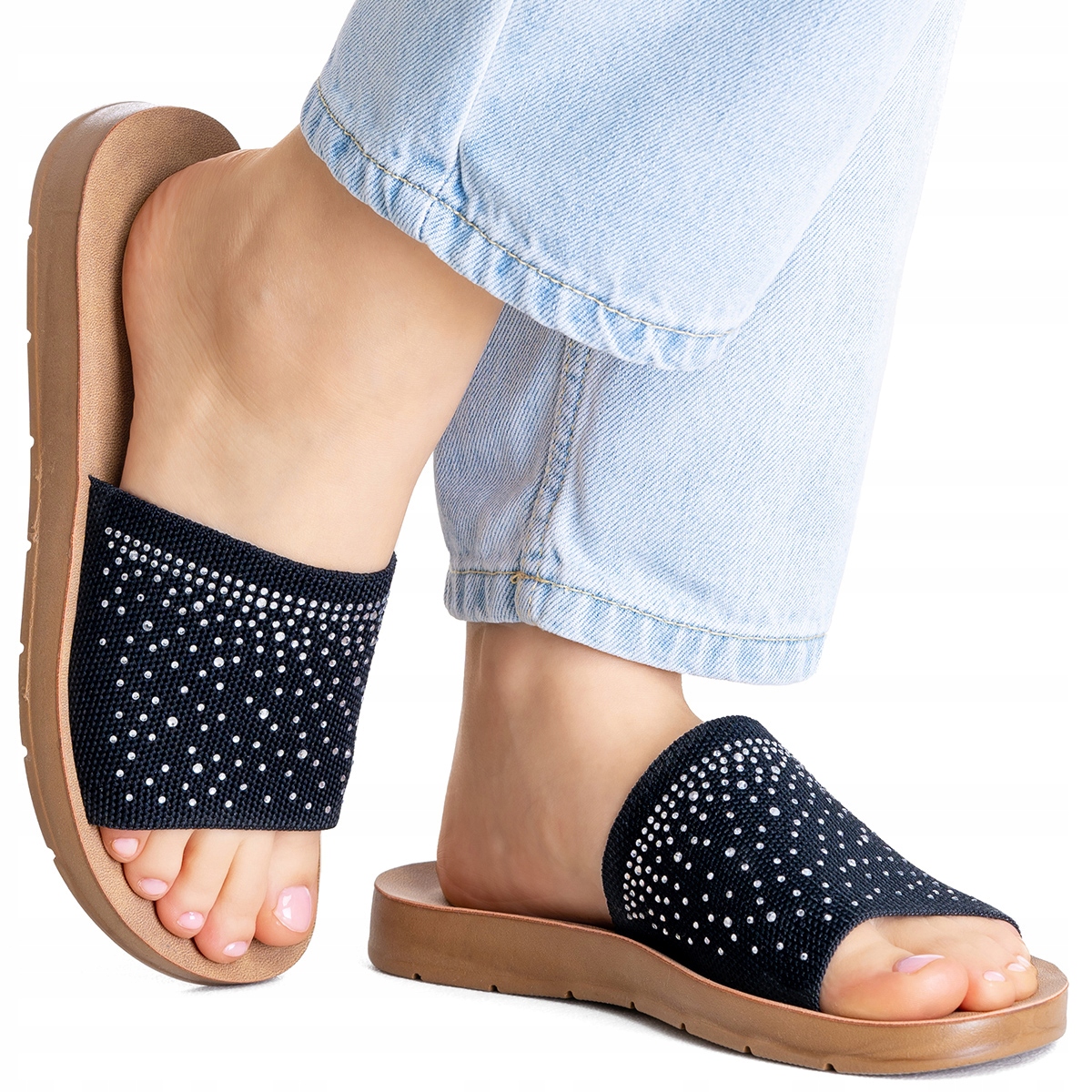 Nazouváky Zgrabné s zirkony Stabilní casual pohodlné Wojtyłko 40