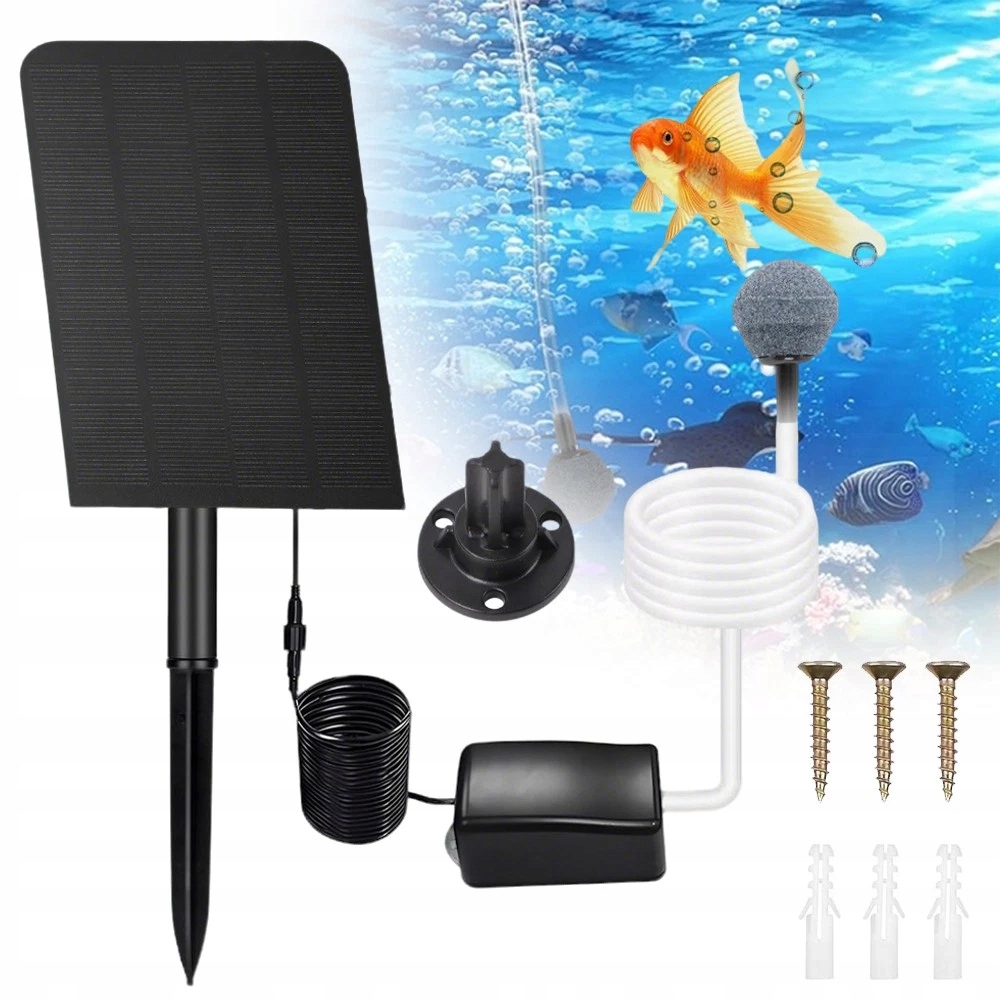 Solární Provzdušňovač Pro Venkovní Použití, Tichý, 0.8 L/min, IP65