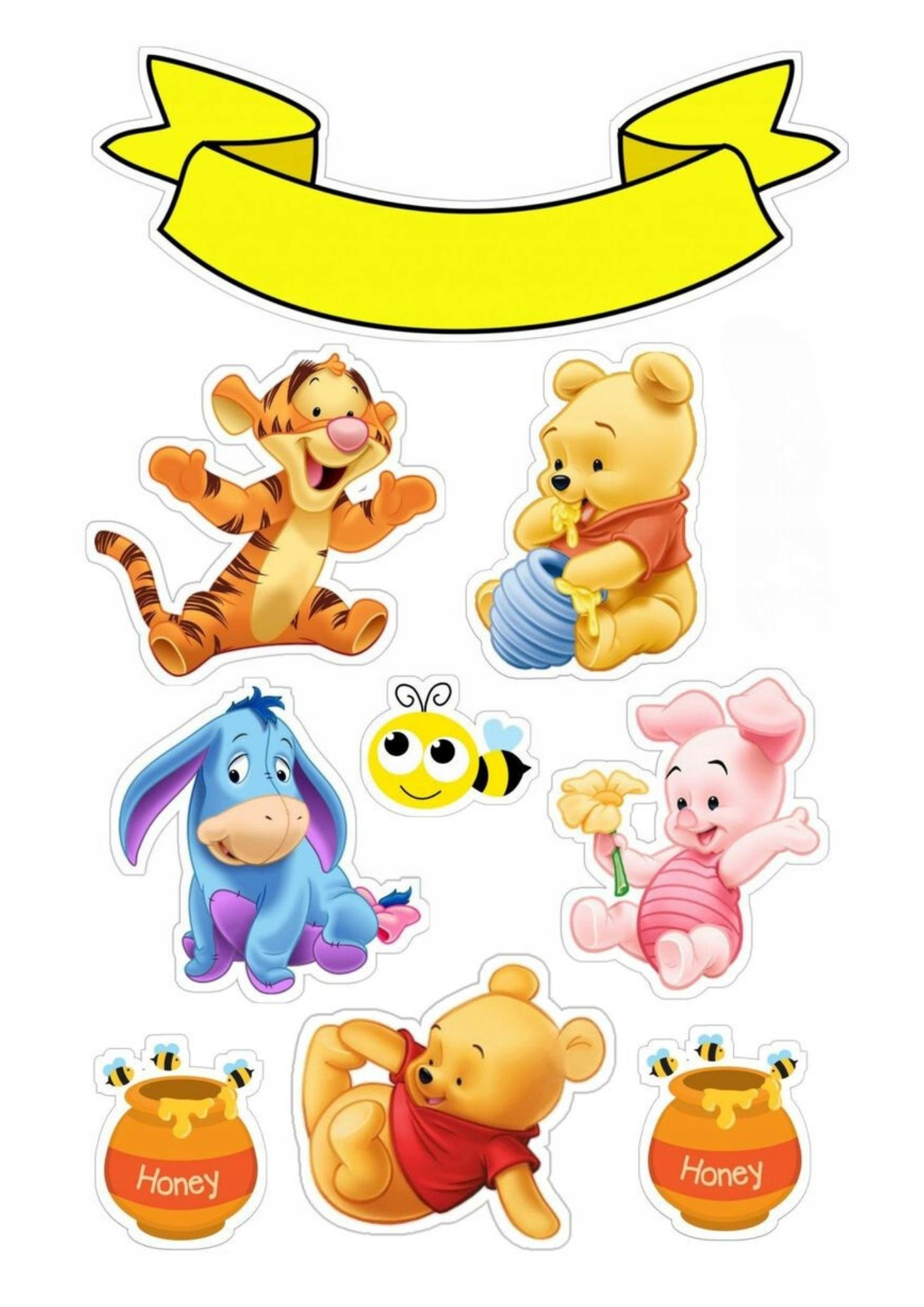 Wydruk na masie cukrowej Kubuś Puchatek+ Imię