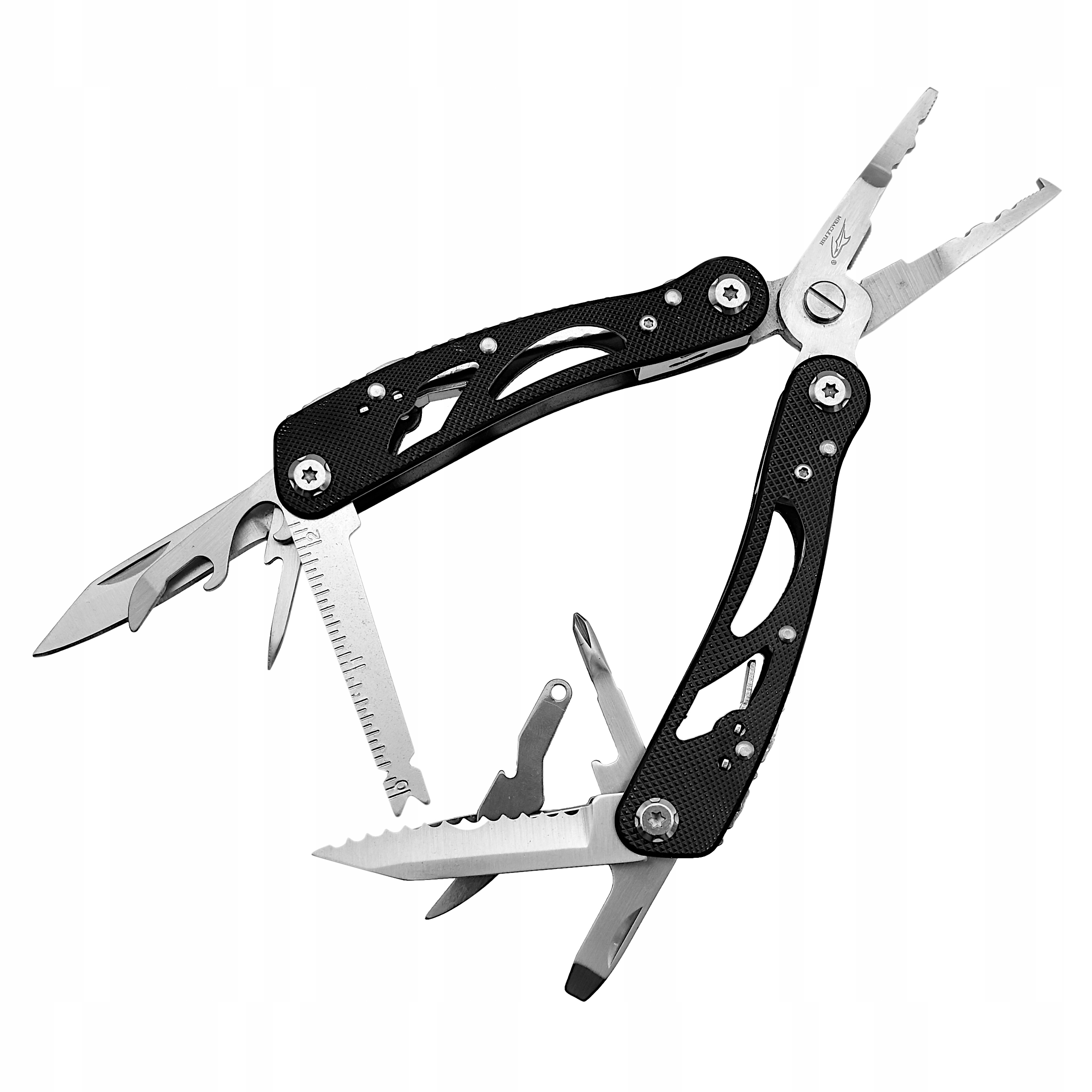 Multitool narzędzie wielofunkcyjne składane szczypce nożyk dla wędkarzy