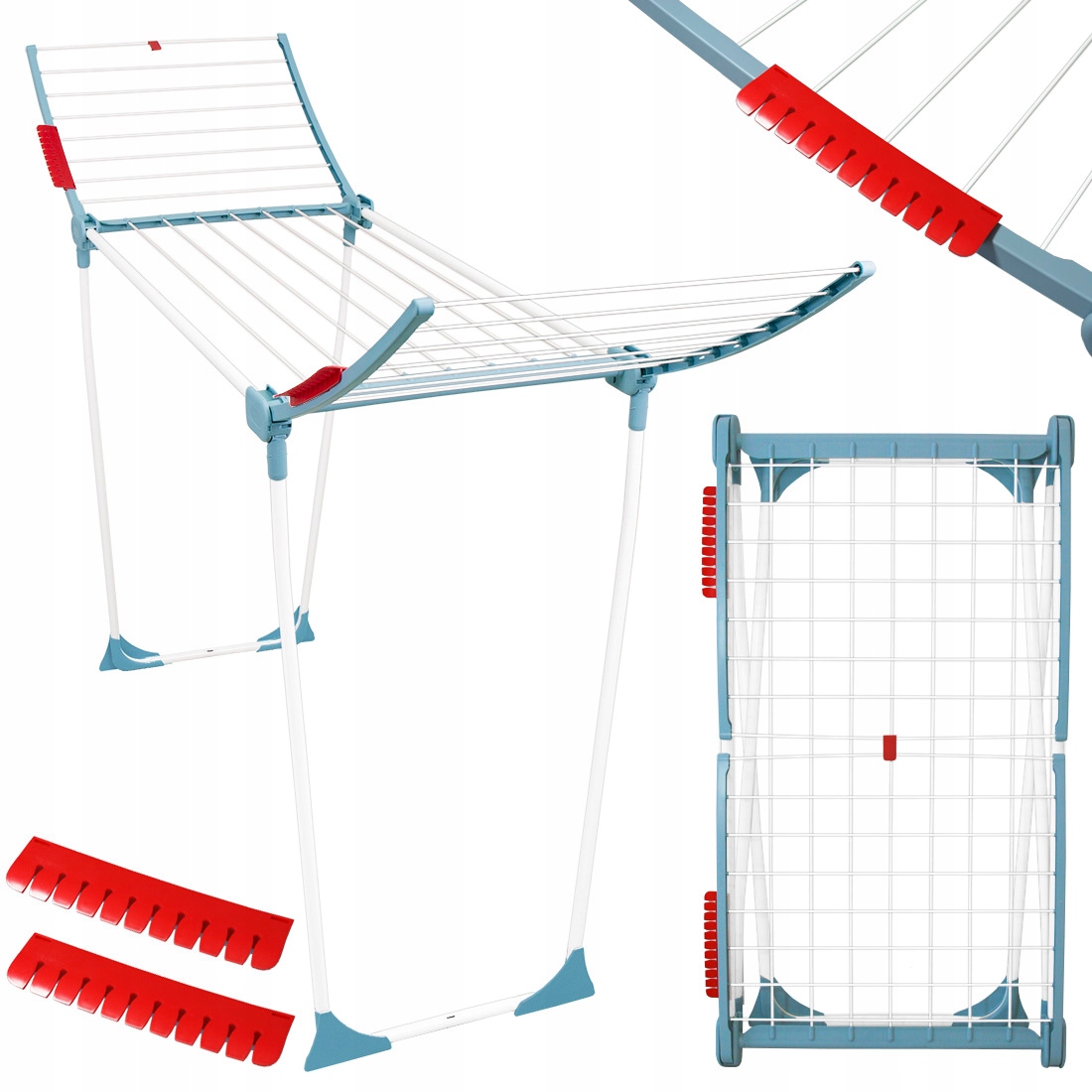 Suszarka Na Pranie Stojąca Do Ubrań Prania Bielizny Balkonowa Duża Składana