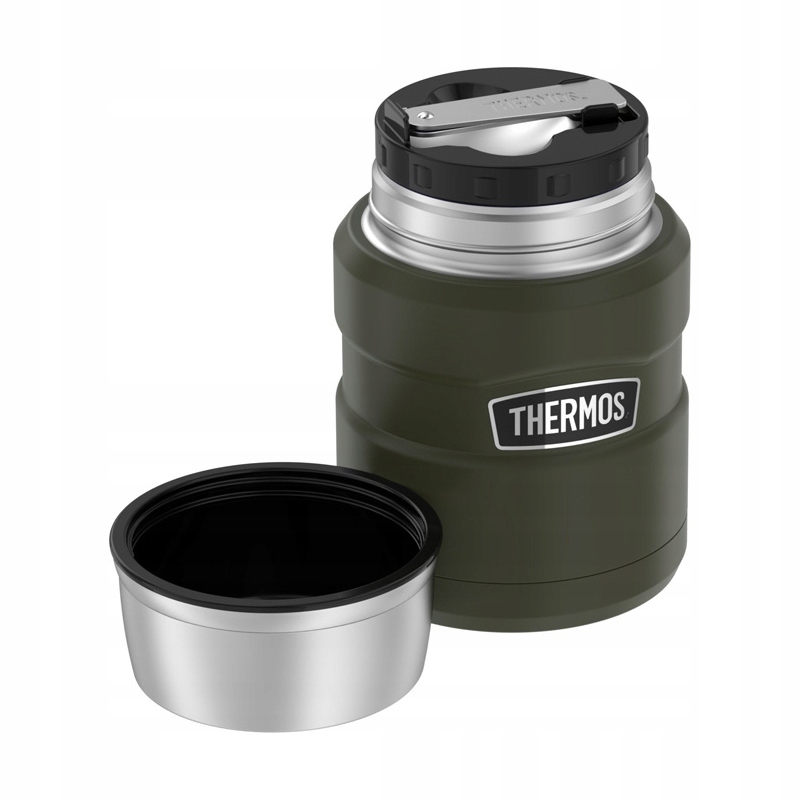 Termoska na oběd Thermos King 470 ml lžíce Zelená