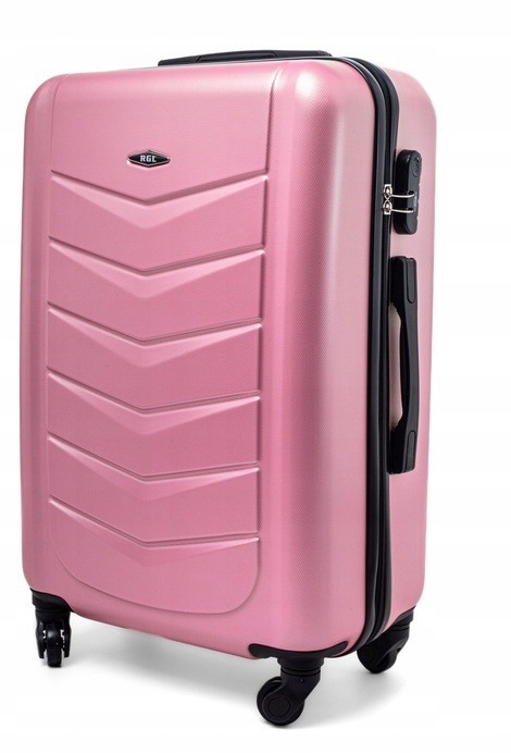 Duża Walizka Podróżna Abs Bagaż Rejestrowany Rgl Różowa
