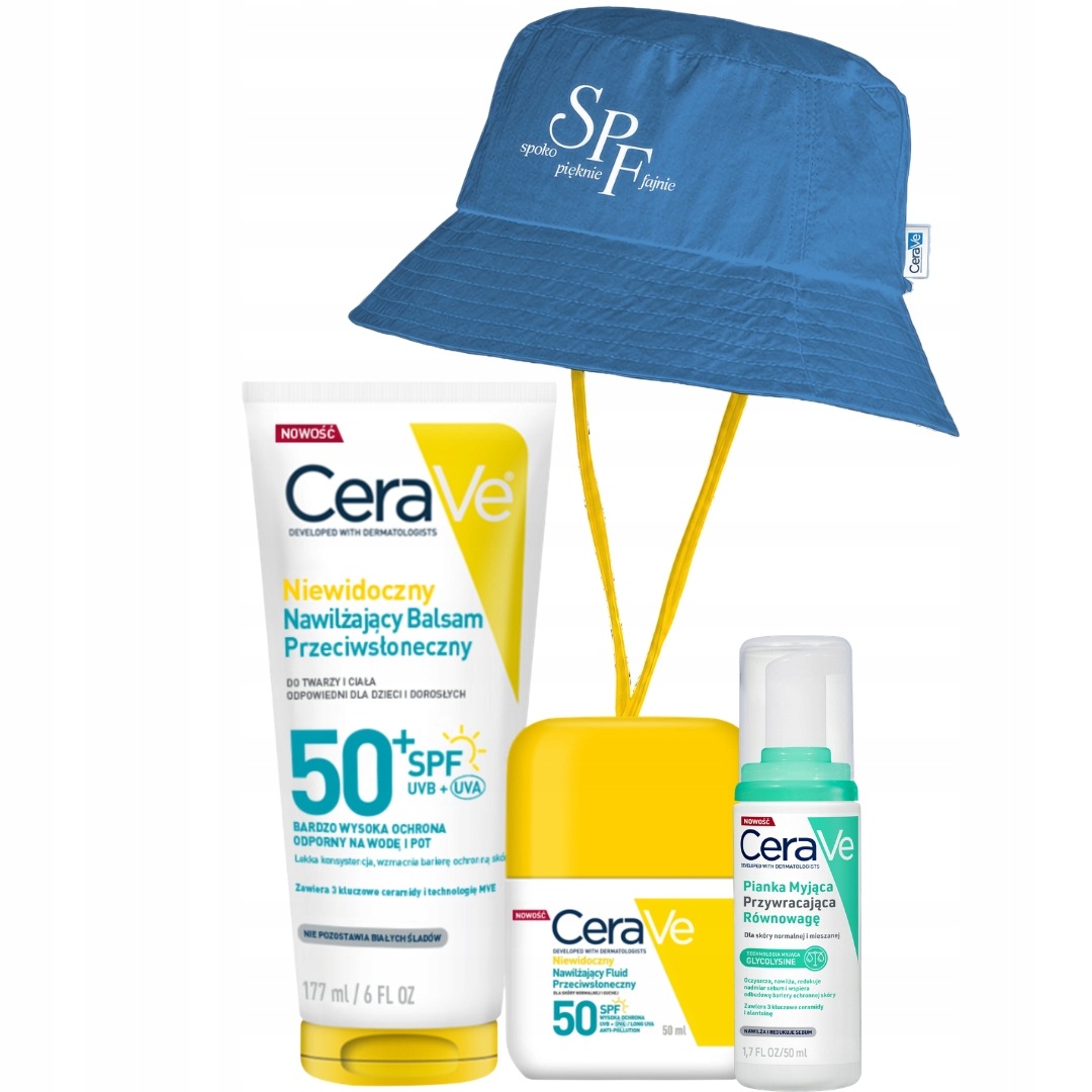 CeraVe Zestaw SPF50+ Balsam przeciwsłoneczny 177ml Fluid skóra sucha 50ml