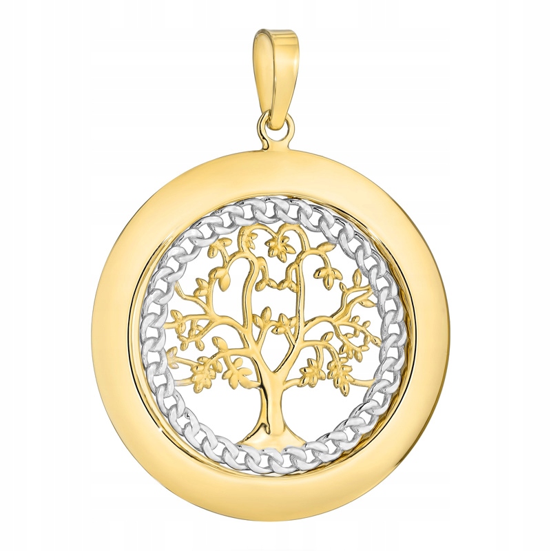 Zlatý Přívěsek Přívěsek pr. 585 Dvoubarevný Strom štěstí 14k