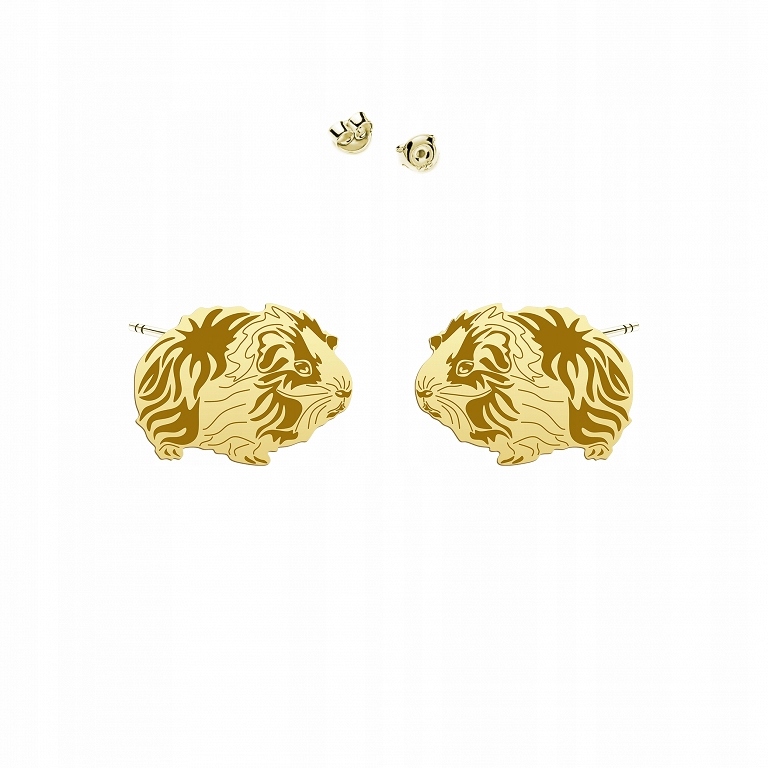 

Pozłacane Kolczyki z Świnką Morską Dedykacja