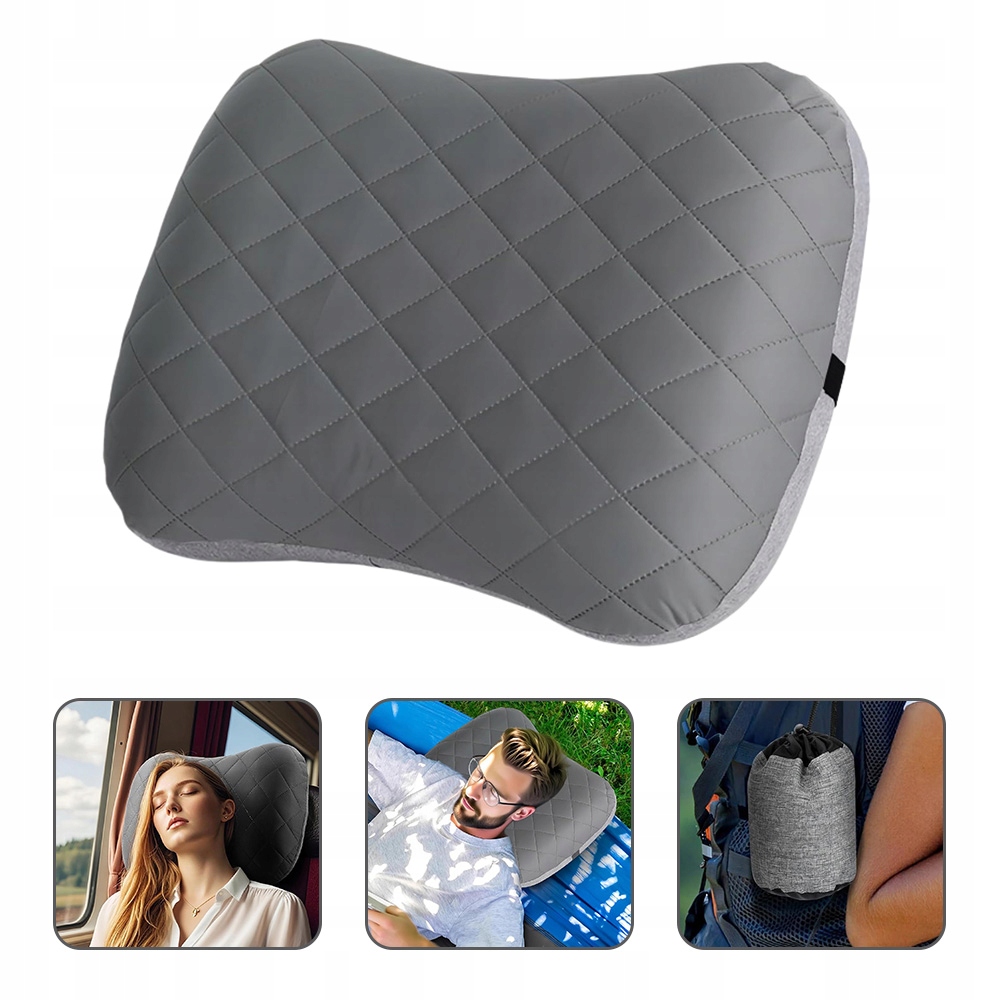Poduszka Dmuchana Turystyczna Pod Kark 46X32X12 CM Z Etui Do Biwaku Podróży