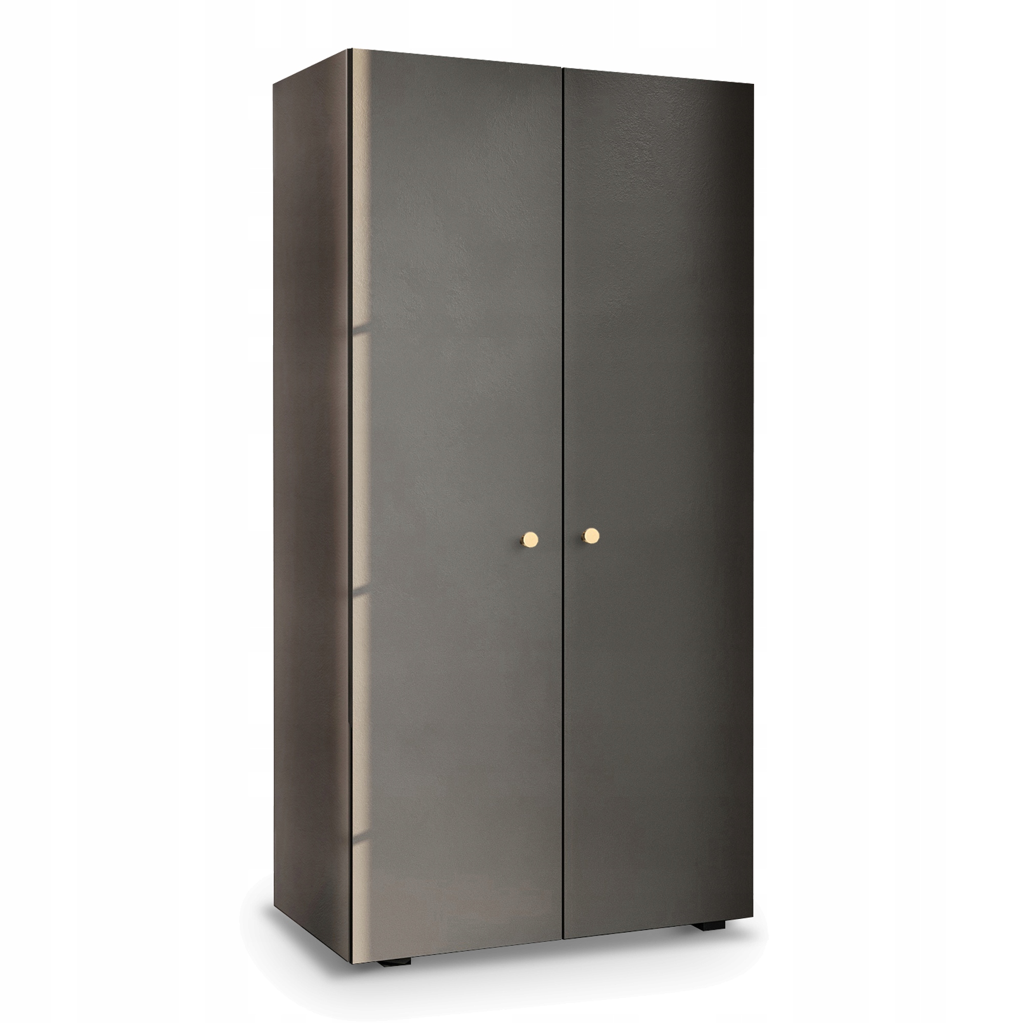 Skříň 90 CM S Výklopnou Předsíní Šedá Aria Gałka Zlatá