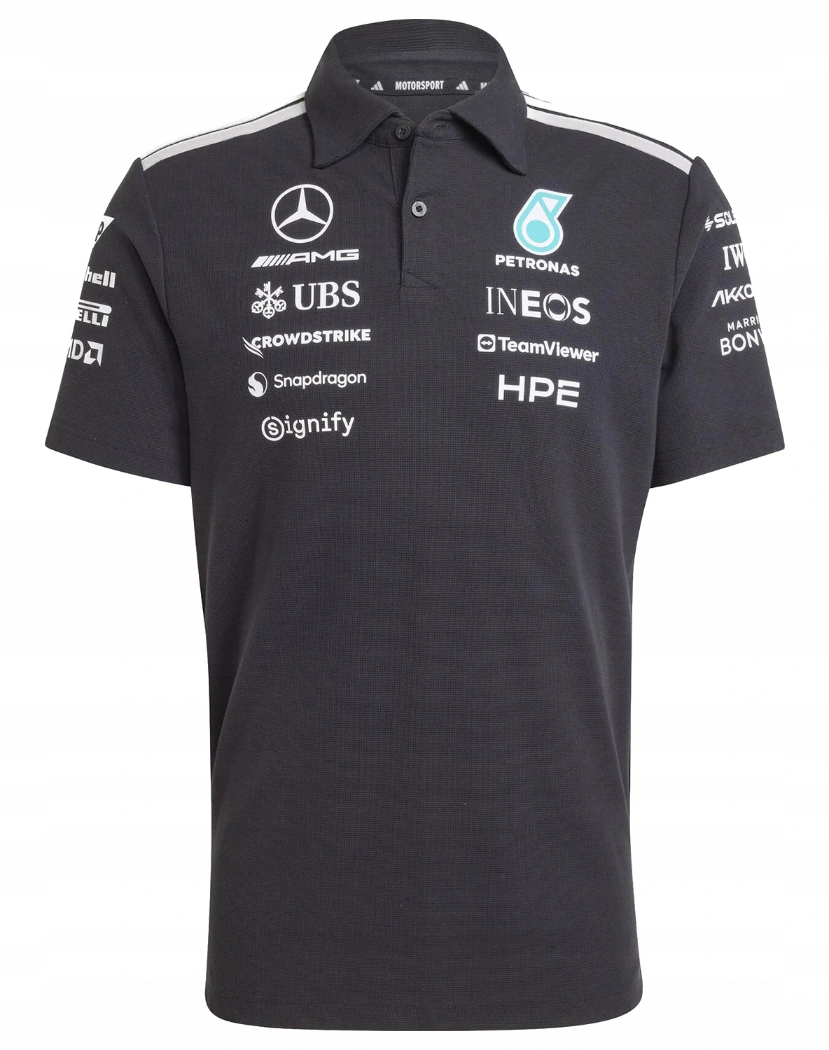 Polokošile Mercedes-AMG Petronas F1 adidas 2026 Engineers černá vel. L