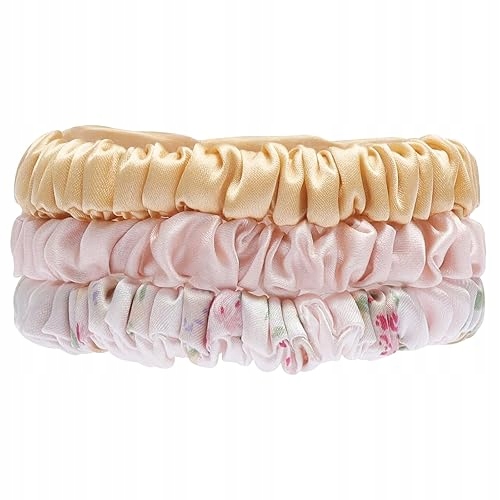 Gumičky Na Vlasy Hedvábné Dámské Scrunchies Sada 3 Kusů ocelová