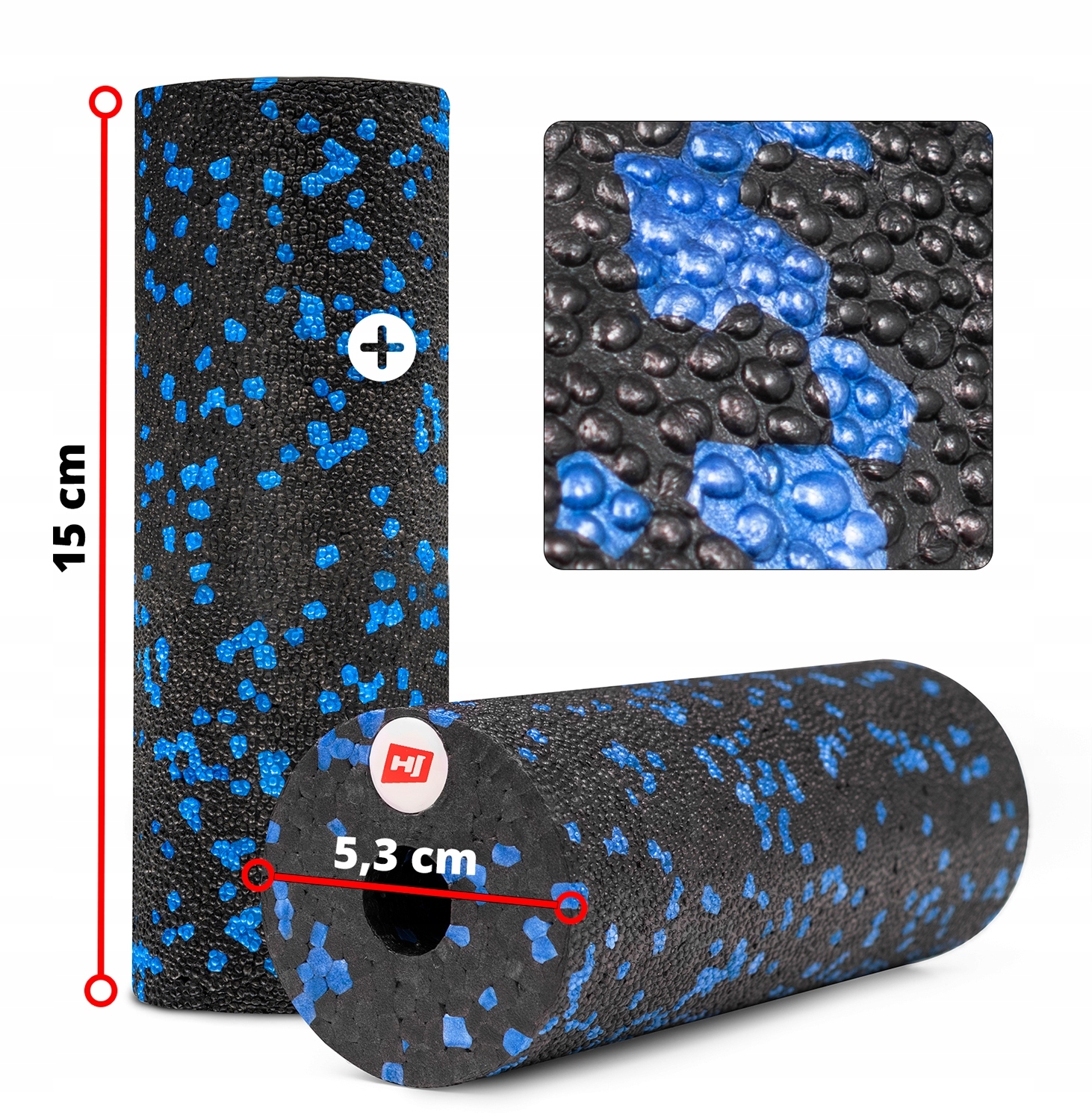 ROLLER MINIWAŁEK DO MASAŻU MIĘŚNI DAMSKI HOP-SPORT CZARNY RÓŻOWY 15 cm Marka Hop-Sport