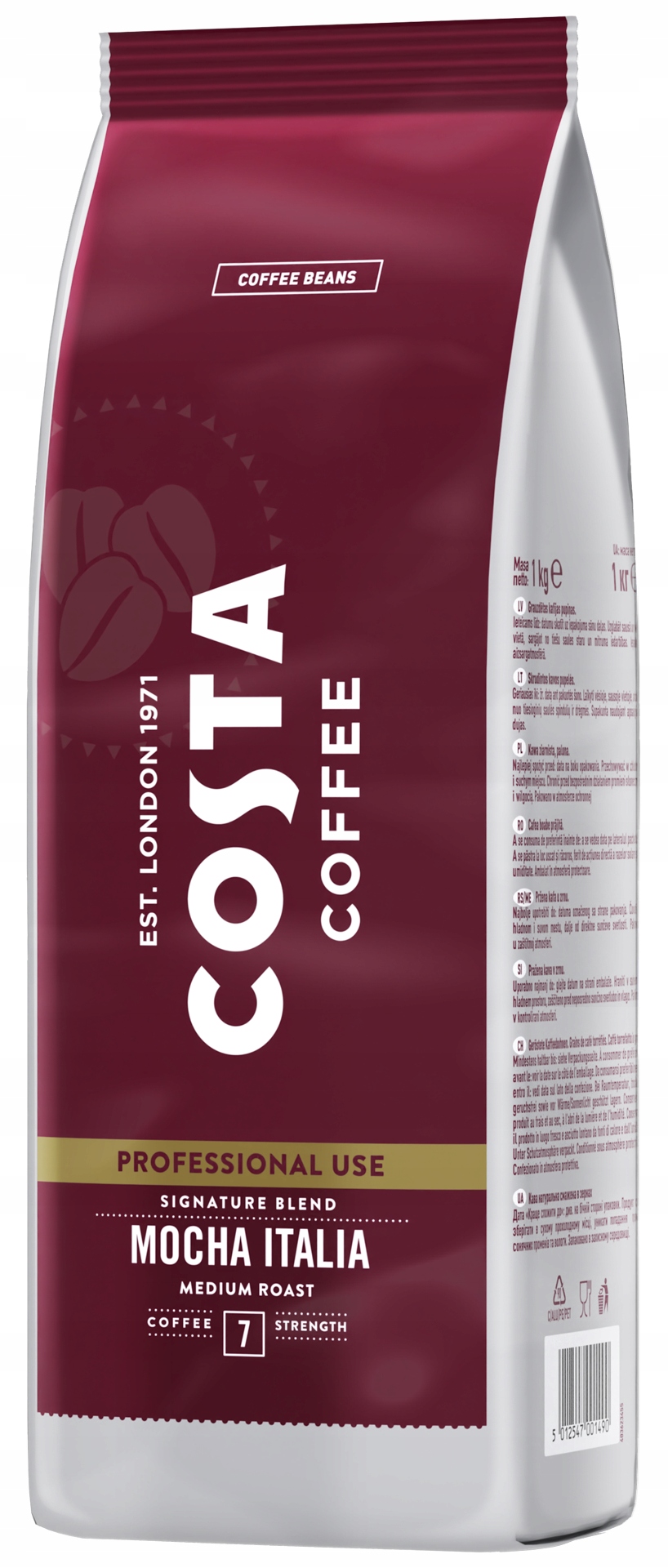 Levně Káva zrnková Costa Pro Signature Blend Medium Roast Mocha Italia 1 kg
