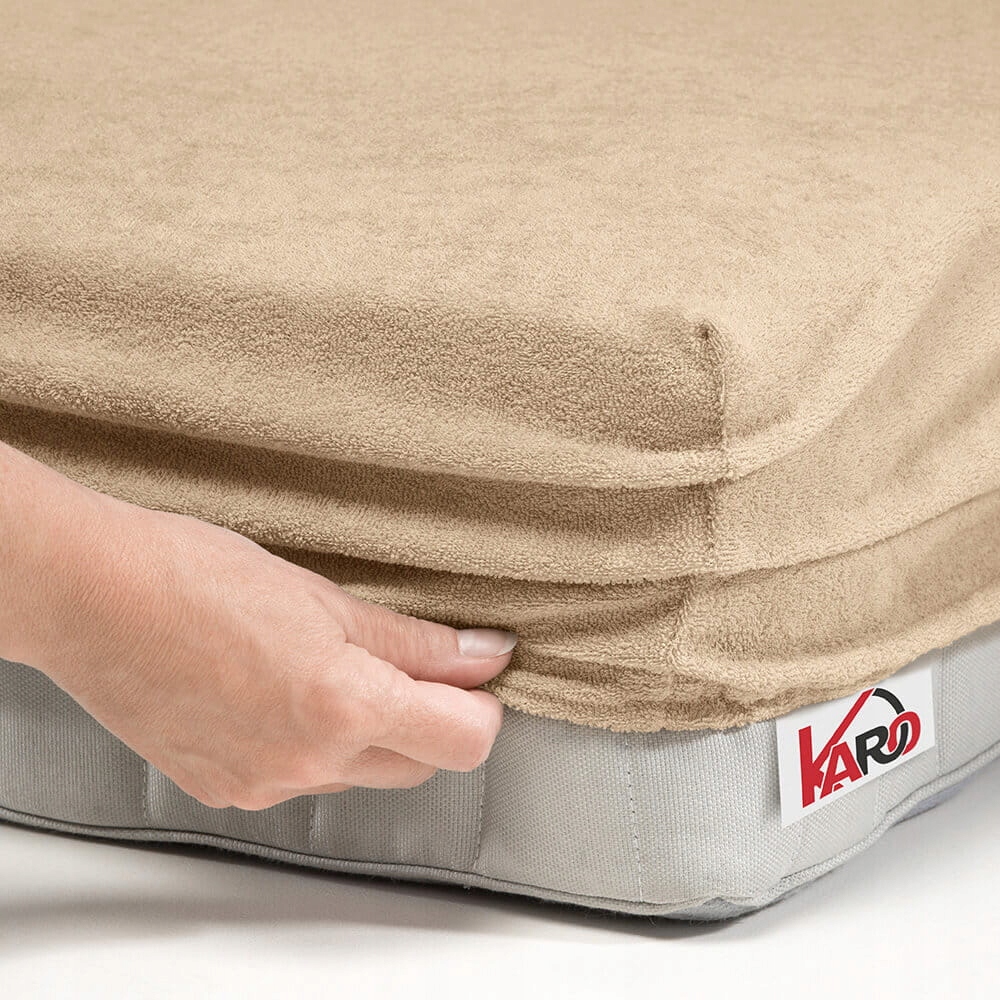 

Prześcieradło frotte z gumką 160x200 beżowe