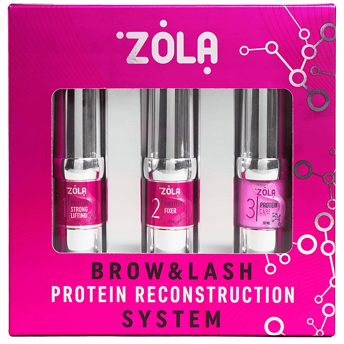 Zola Sada na laminování obočí a řas Protein Pink