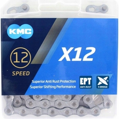 Kmc Řetěz X12 Ept 126 článků stříbrný Box spojka