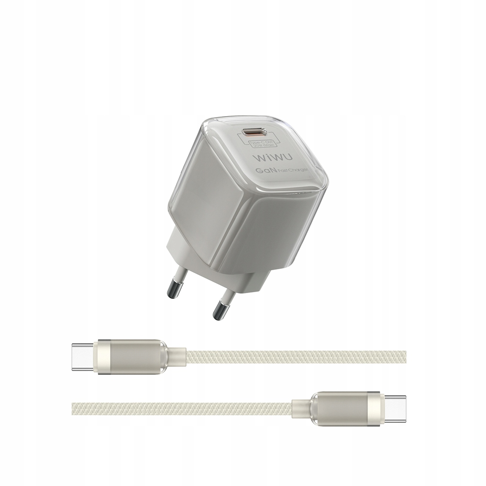 Wiwu ładowarka Jello 20W GaN Charger Sets Wi-U016 C-C, Eu Plug