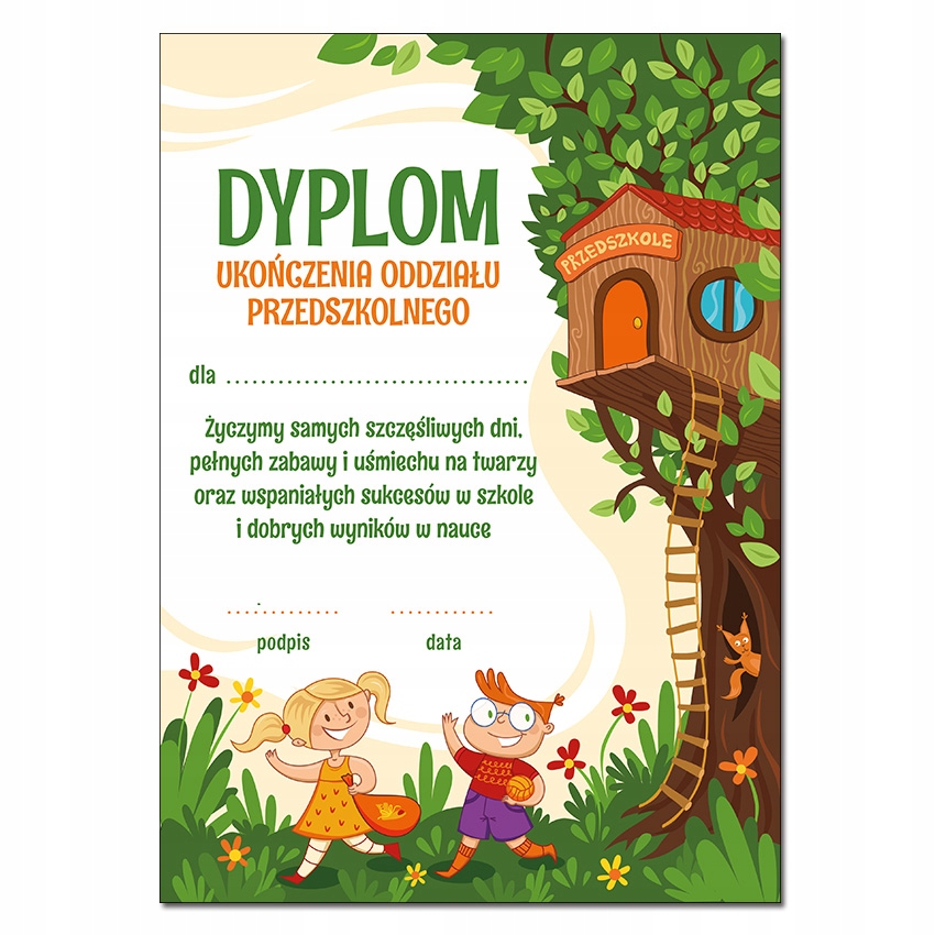 

Dyplom Ukończenia Oddziału Przedszkolnego zerówki