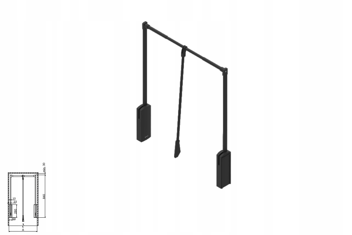 Sklápěcí věšák Pantograf Lifter Plus Rejs TA01.0078.18.CJ0