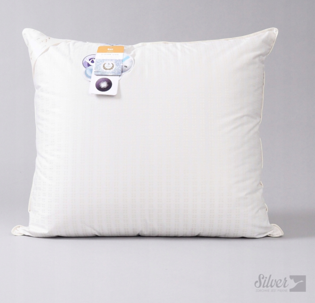 Amz Polštář Silver 90% husí peří 40x60 stříbrná nit