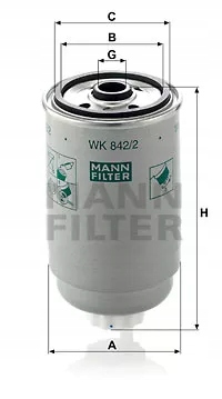 

Mann-Filter Wk 842/2 Filtr paliwa