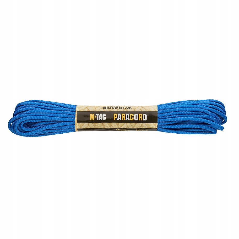Linka lina spadochronowa wytrzymała M-Tac 550 type III 15 m Electric Blue