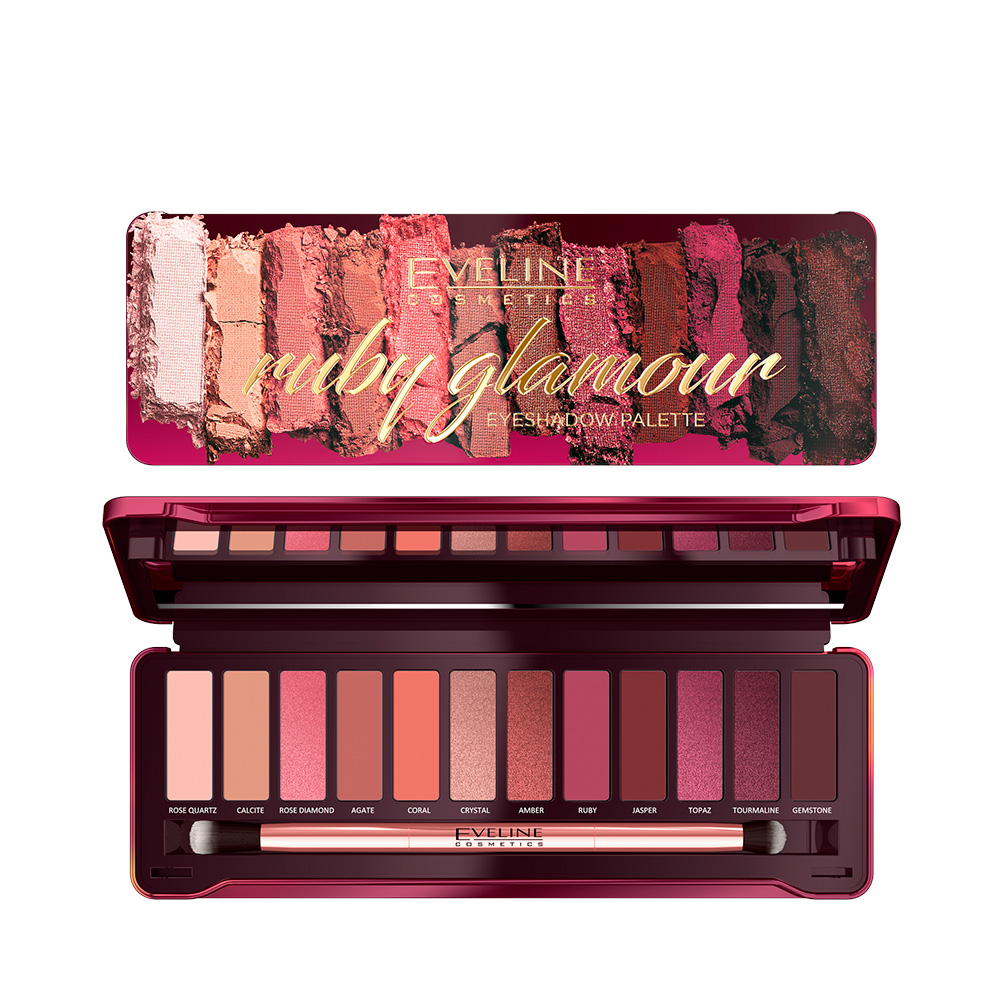 

Eveline Cosmetics Ruby Glamour 12 cieni do powiek