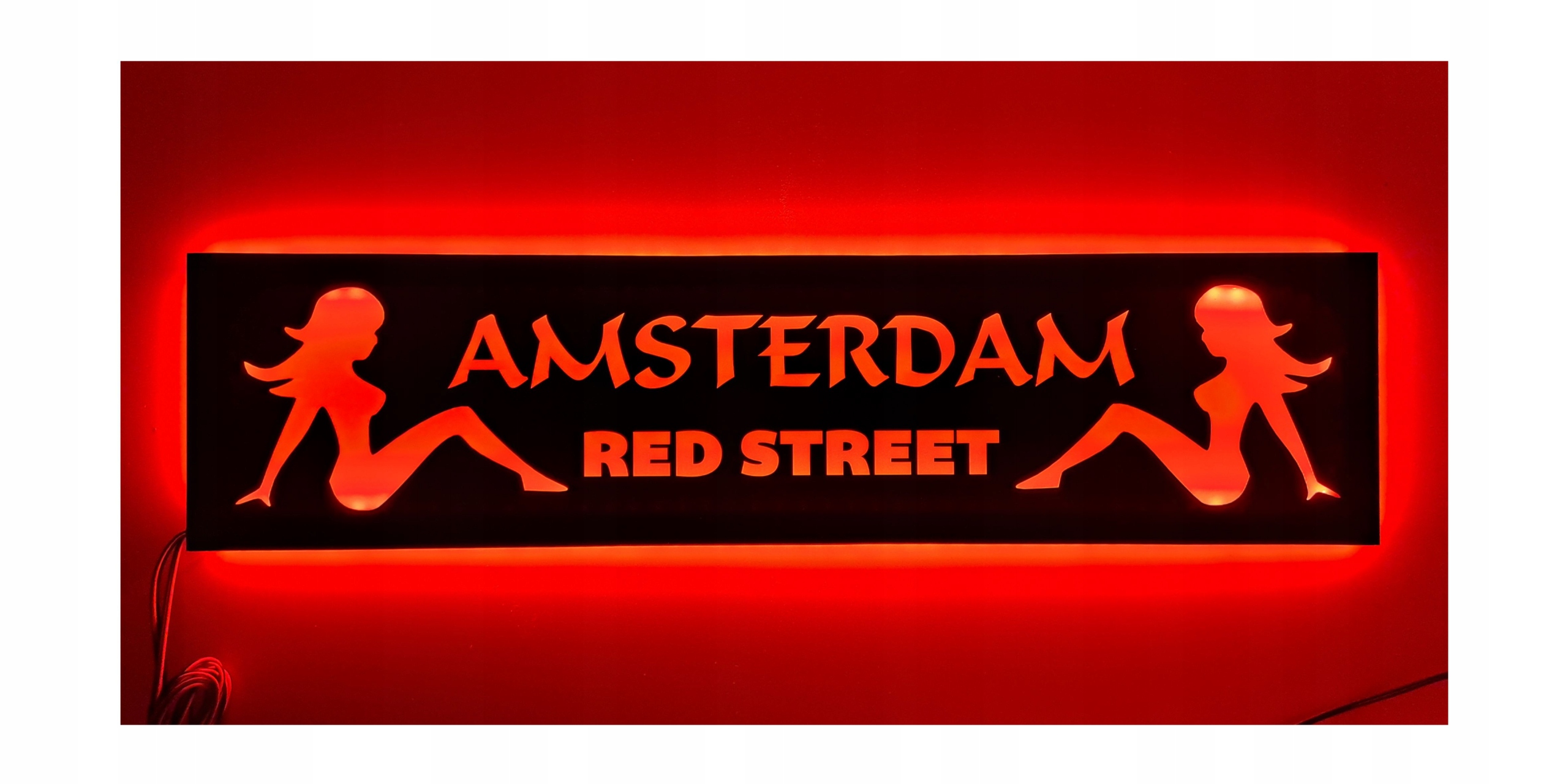Led tabuľa Amsterdam Red Street nad posteľ s podsvietením kabíny Tir Lkw