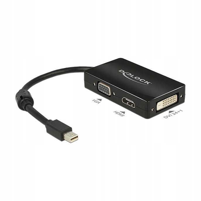 Delock adapter Mini DisplayPort na Vga/hdmi/dvi pasywny 16 cm