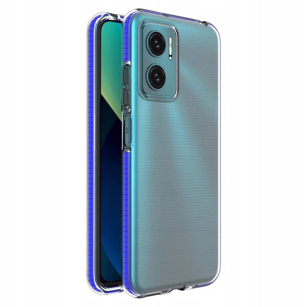Spring Case pokrowiec żelowe etui z kolorową ramką do Xiaomi Redmi 10 ciemn