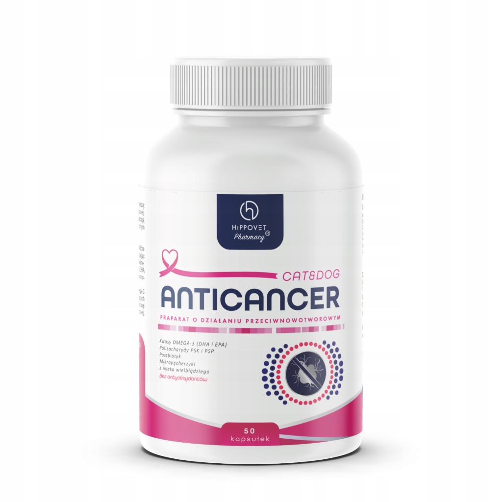 Levně Hippovet Anticancer Cat&Dog Podpora imunitního systému 50 kapslí