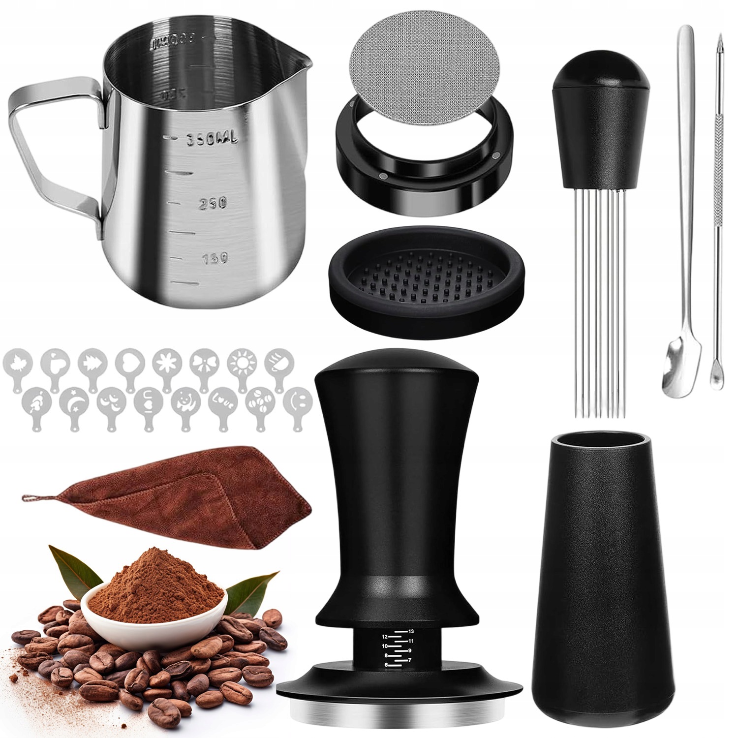 Sada Tamper Šlehačů Na Kávu 10 Ks Profesionální Sada Na Espresso Latte