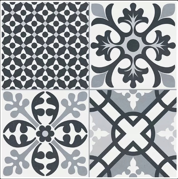 Płytka patchwork Heritage Black 33,15x33,15 -1karton (12szt) piękny gres Marka Gayafores